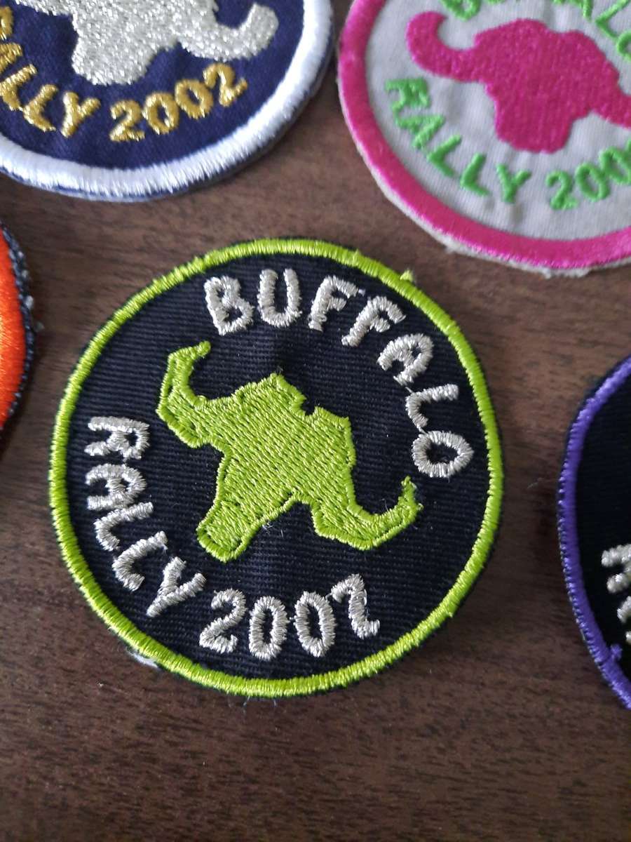 Buffalo Rally Patches,  Very scarce 2000 - 2008  One price for all. see pictures for condition.