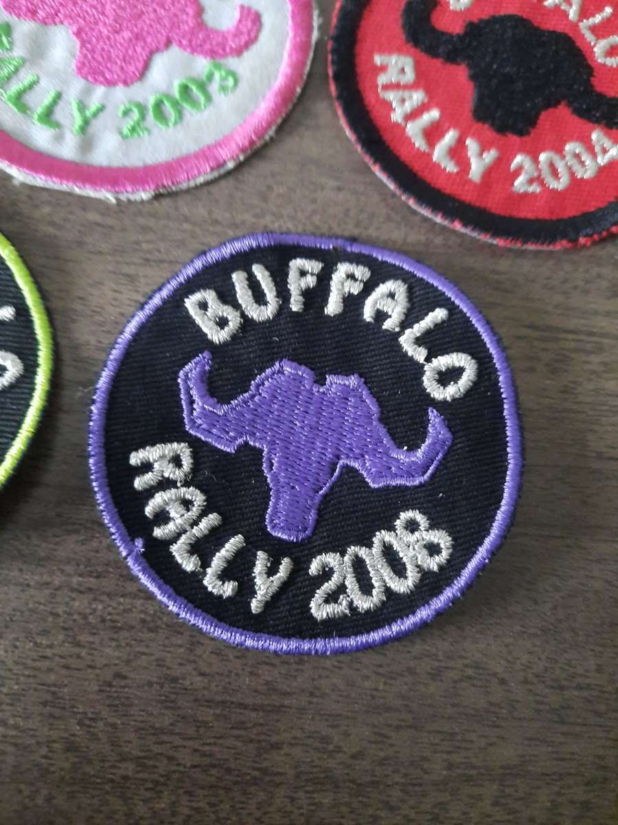 Buffalo Rally Patches,  Very scarce 2000 - 2008  One price for all. see pictures for condition.