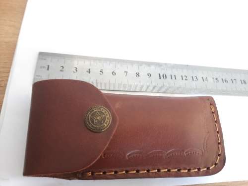 Handmade Damascus steel folding knife w Wooden Handle Scales. New stock !!