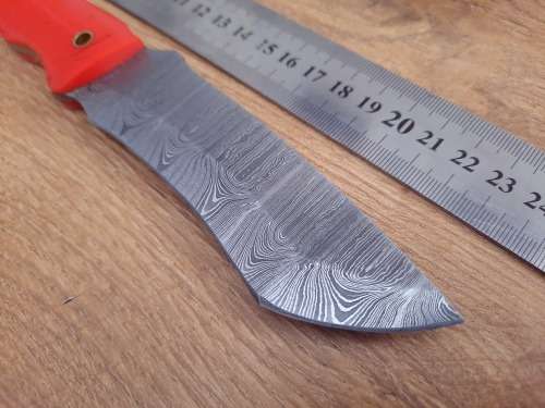 Handmade Damascus steel HUNTING  knife with Epoxy Resin handle scales. READ Description please.