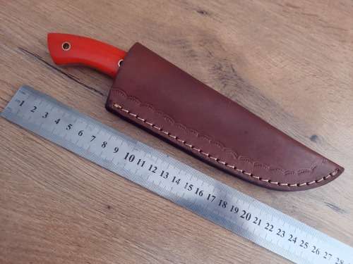 Handmade Damascus steel HUNTING  knife with Epoxy Resin handle scales. READ Description please.