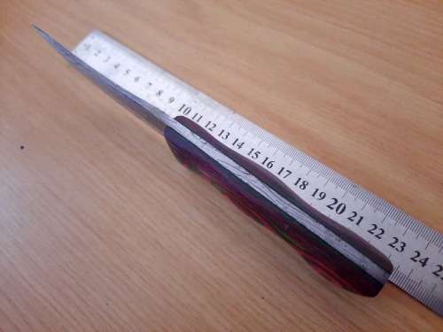 Handmade Damascus steel HUNTING  knife with Wooden handle scales. Please read description.