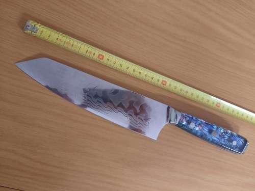 Damascus VG-10 Stainless Steel Japanese Chef`s knife, Abalone & Epoxy , Last one !