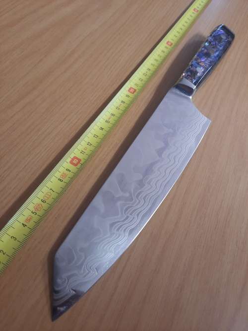 Damascus VG-10 Stainless Steel Japanese Chef`s knife, Abalone & Epoxy , Last one !