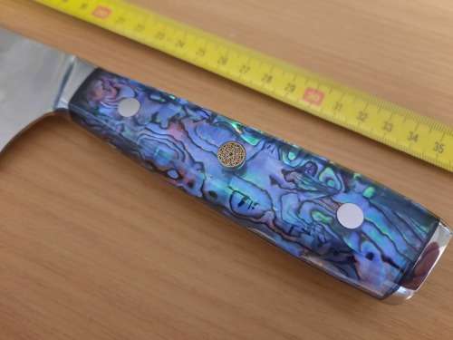 Damascus VG-10 Stainless Steel Japanese Chef`s knife, Abalone & Epoxy , Last one !