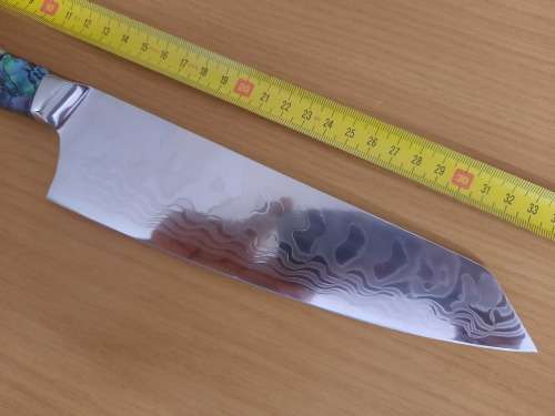 Damascus VG-10 Stainless Steel Japanese Chef`s knife, Abalone & Epoxy , Last one !