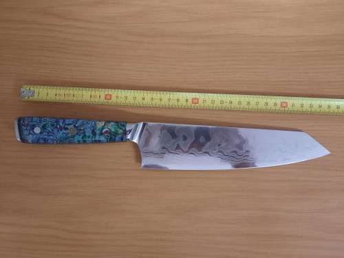 Damascus VG-10 Stainless Steel Japanese Chef`s knife, Abalone & Epoxy , Last one !