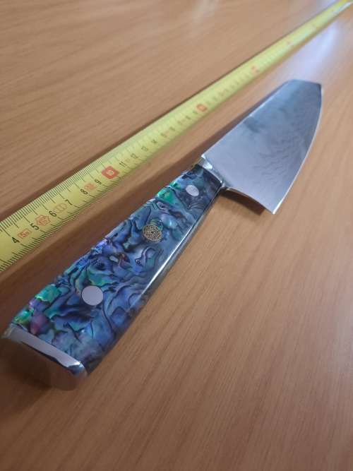 Damascus VG-10 Stainless Steel Japanese Chef`s knife, Abalone & Epoxy , Last one !