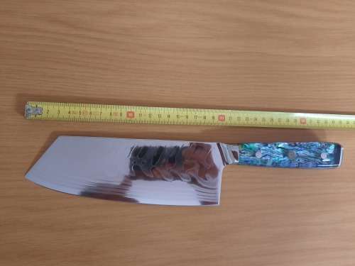 Damascus VG-10 Stainless Steel Japanese CLEAVER, Abalone & Epoxy Resin handle, Price is per cleaver!