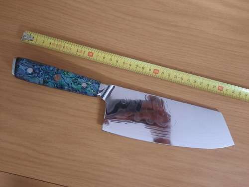 Damascus VG-10 Stainless Steel Japanese CLEAVER, Abalone & Epoxy Resin handle, Price is per cleaver!