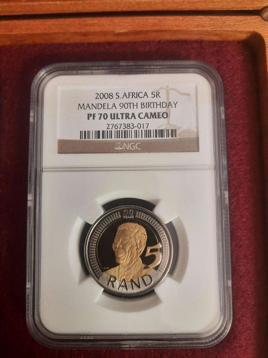 PF70 Mandela 90th NGC Graded R5, Finest known, one of 6 world wide, PLEASE SEE NGC population !!!
