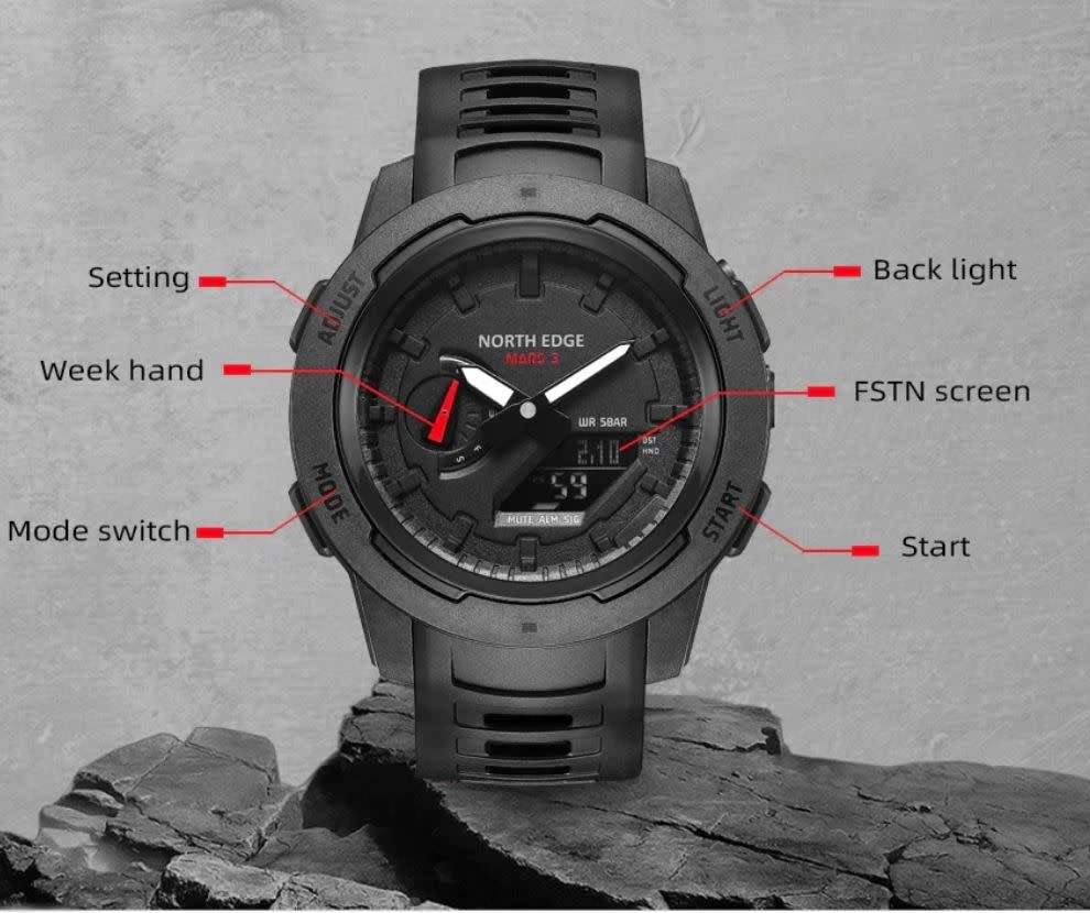 North Edge Mars 3 Carbon Fiber Watch, 8 available, BRAND NEW, PRICE IS PER Watch.