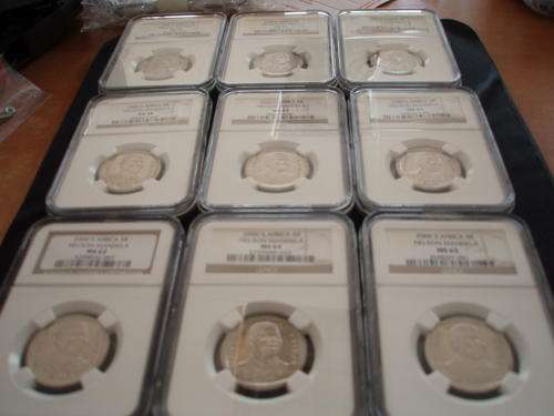 Mandela 8 Piece Set 2000 NGC Graded R5 (High Value coins) AU50-MS64 Bid per COIN