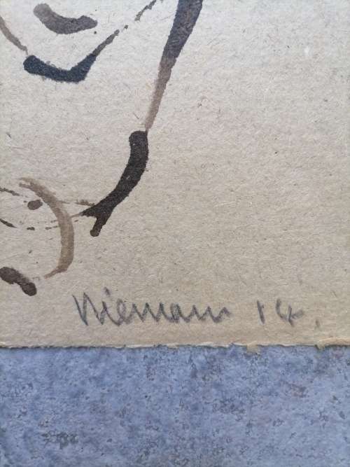 The Lady, in Watercolor on Handmade Paper, By Hennie Niemann SNR, Signed 2014, UNFRAMED