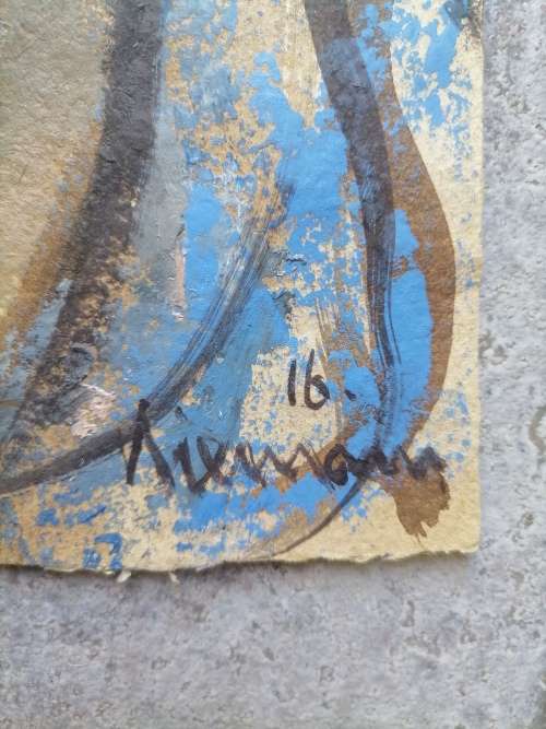 The CLOWN, in Oil on Handmade PAPER, By Hennie Niemann SNR, Singed 2016, UNFRAMED