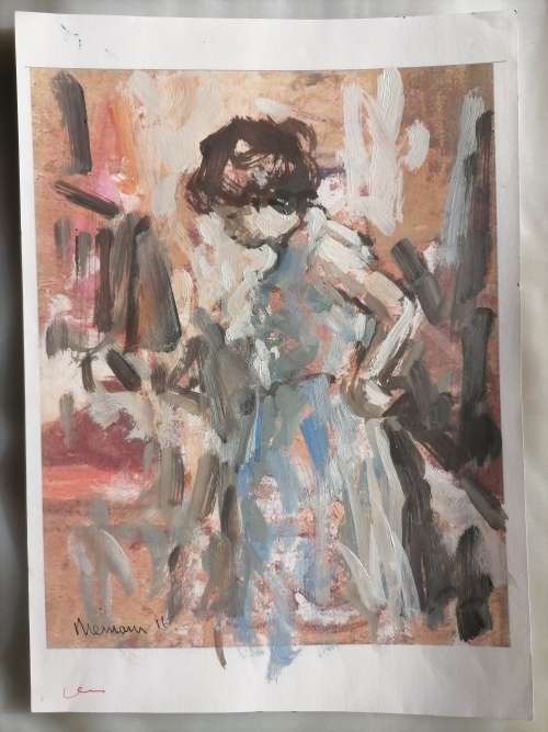 Hennie Niemann SNR Oil on Paper Signed in Ink.