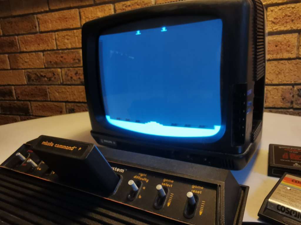 Atari 2600 with TV set