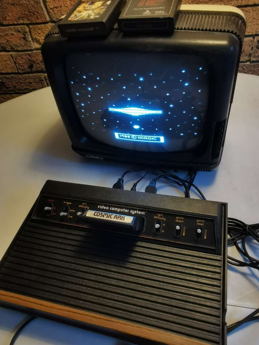 Atari 2600 with TV set