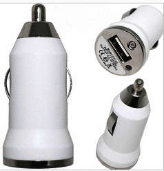 Mini USB Slimfit Lighter Charger Socket (White)