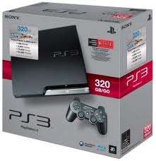 Sony PlayStation 3 Slim Console 320GB +Dualshock3+KZ3+BDR(PS3) ( BLACK)