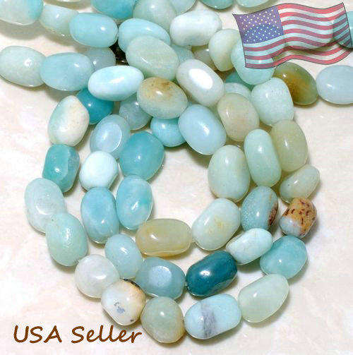 AMAZONITE NATURAL COLOR  NUGGET  10X12X8MM  34PICES 15INCH