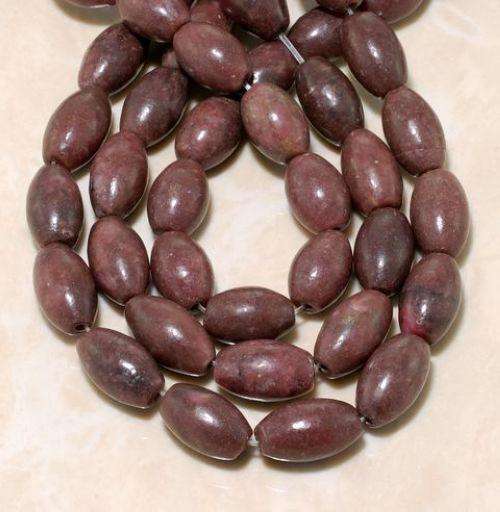 RHODONITE NATURAL BARRELS   51GRMS    12MM X 8MMN  29 PIECES