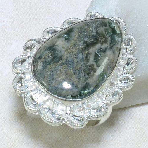 OCEAN JASPER  SET IN  925 STERLING SILVER SIZE 8 1/2