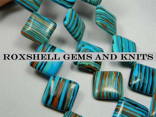 TURKEY TURQUOISE SQUARES 16MM X 16MM    20 PIECES