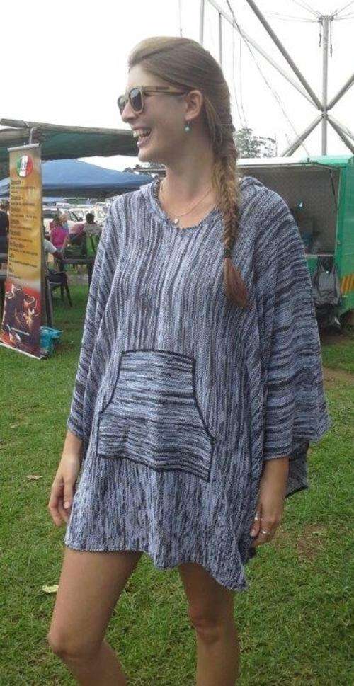 KNITTED  PONCHO WITH HOODY & POCKETS  COMFY AND SNUG - MADE TO ORDER - YOU CHOOSE COLOUR AND SIZE