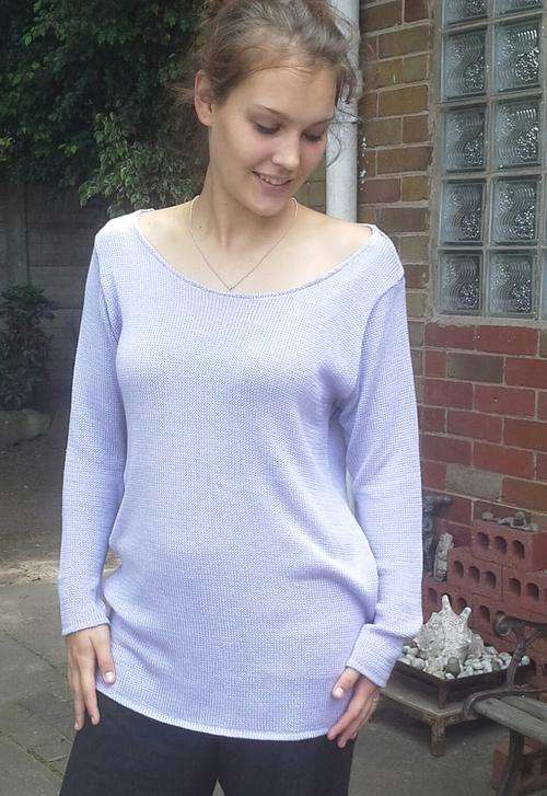 KNITTED BAMBOO PULLOVER LOOSE BAGGY  FIT - MADE TO ORDER - YOU CHOOSE SIZE AND COLOUR