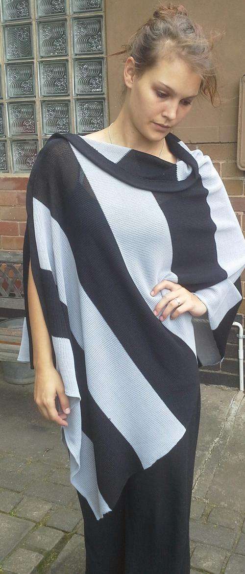KNITTED CAPE or WRAP AROUND or PONCHO FOR THOSE COLD SUMMER COME AUTUMN DAYS