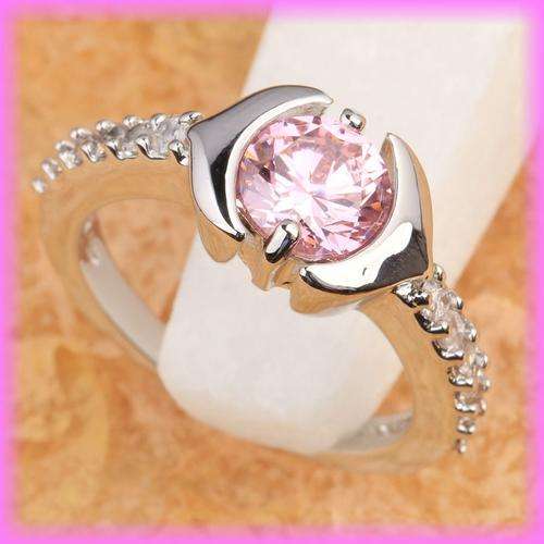 KUNZITE 7 X 7 MM RING SIZE 7 SET IN  925 STERLING SILVER