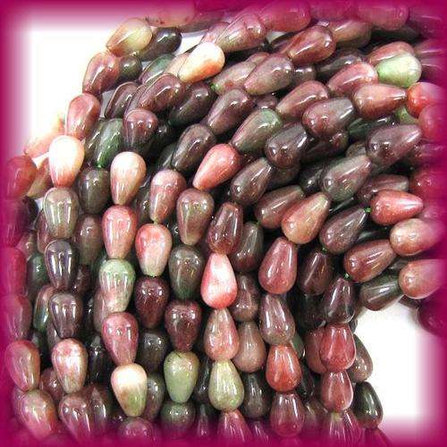 WATERMELON TOURMALINE 6 X 9 MM  LOOSE TEARDROP GEMS 42 PIECES