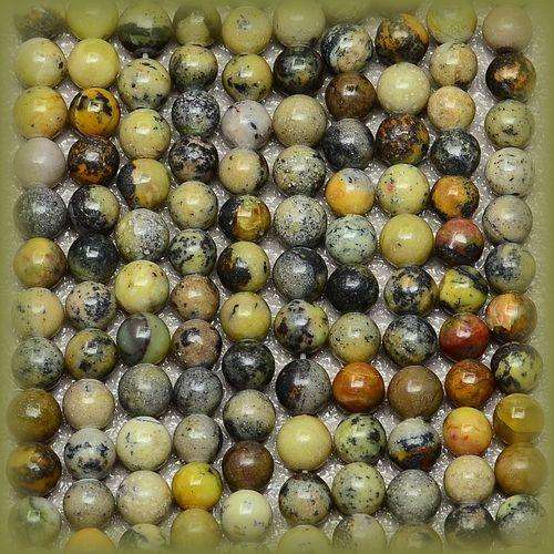 SERPPENTINE 6 MM ROUND LOOSE GEMS 62 PIECES