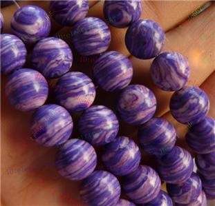 PURPLE HOWLITE TURQUOISE  10MM  40 PIECES 15INCH