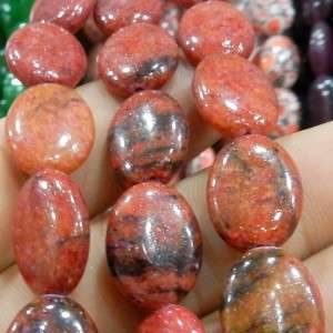 RED/YELLOW AZURITE CHRYSOCOLLA OVALS    13MM X 18MM   23PIECES 15INCH