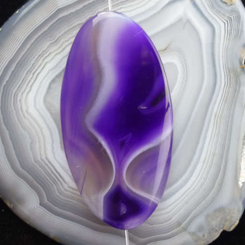 PURPLE ONYX  AGATE PENDANT  48X25X6MM