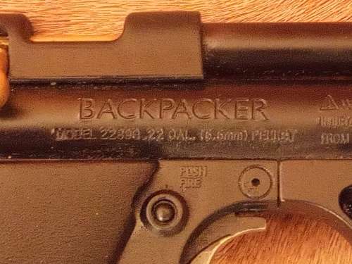 Air Rifle BACKPACKER Model 22890 .22 CAL.