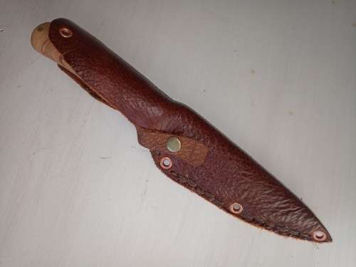 HUNTING KNIFE HANDMADE USIN SANJIA K 88 BLANK, HANDLE HANDMADE WITH WOOD FROM MARLOTH PARK
