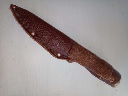 HUNTING KNIFE HANDMADE USIN SANJIA K 88 BLANK, HANDLE HANDMADE WITH WOOD FROM MARLOTH PARK