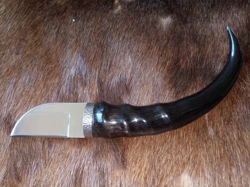 HANDMADE BILTONG CUTTER AND PERSONAL BILTONG KNIFE HANDMADE WITH BUCK HORN HANDLE