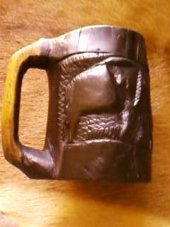 ANTIQUE MALAWI HANDMADE BEAR MUG