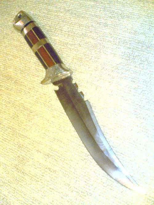 HUNTING KNIFE BLADE 440SS HANDLE HANDMADE OF SS STEEL AND WOOD DESIGNED BY JWK