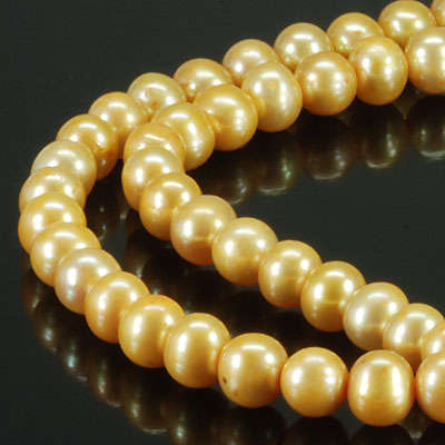 MAGNIFICENT ~ NATURAL GOLDEN PEARL STRANDS ~ EVERY WOMAN'S DREAM!
