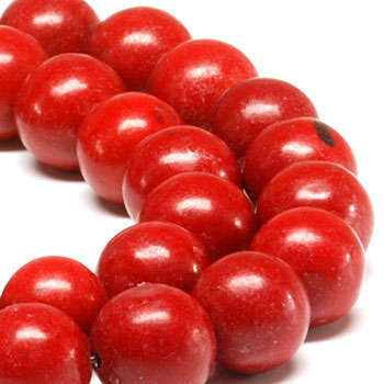 STUPENDOUS ~  BLOOD RED CORAL BEADS ~ ABSOLUTELY BREATHTAKING!