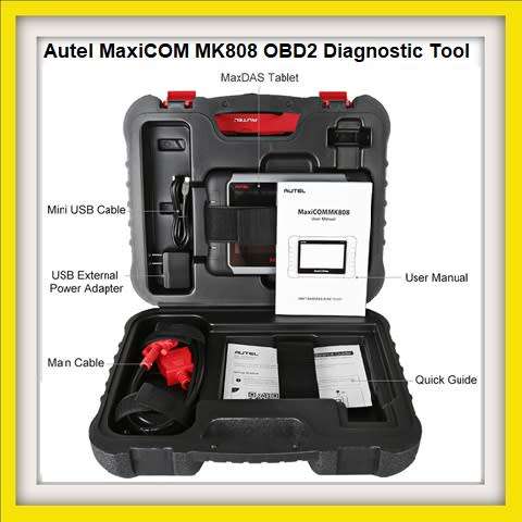 Autel MaxiCOM MK808 OBD2 Diagnostic Tool 7" LCD Touch All System & Service Functions