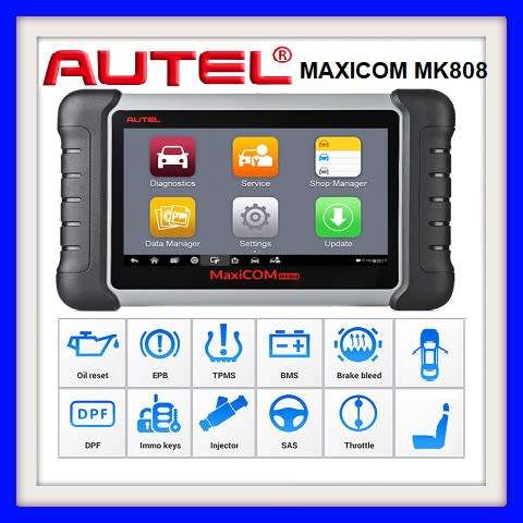 Autel MaxiCOM MK808 OBD2 Diagnostic Tool 7" LCD Touch All System & Service Functions
