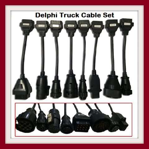CDP Truck Cables 8 Pieces for Delphi  DS150E CDP For Multi-Brand Trucks OBDII Connectors