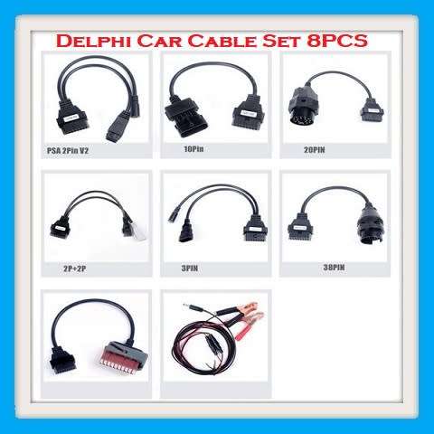 Adapter Cables For delphi DS150E cdp OBD2 OBDII Cars Diagnostic Interface Tool Full Set 8 Piece