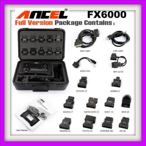 Ancel FX6000 Kit Diagnostic Tool All System Scanner Code Reader Wit Adaptors